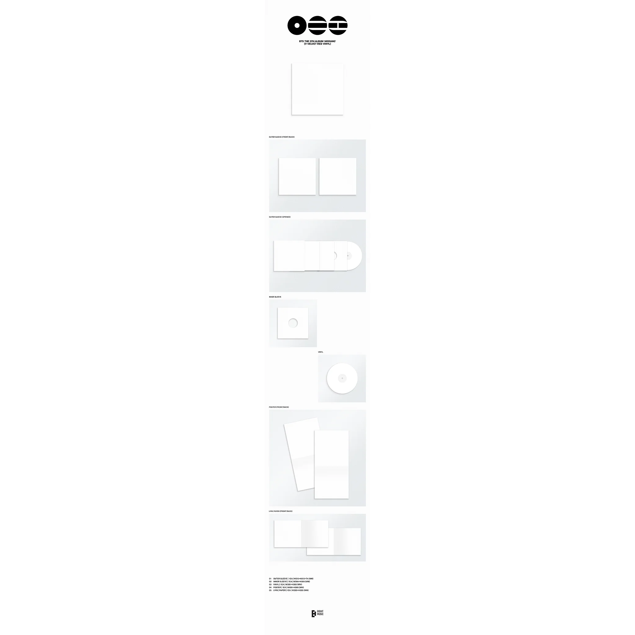 BTS The 5th Album 'ARIRANG' (V Velvet Red Vinyl) - Image 2
